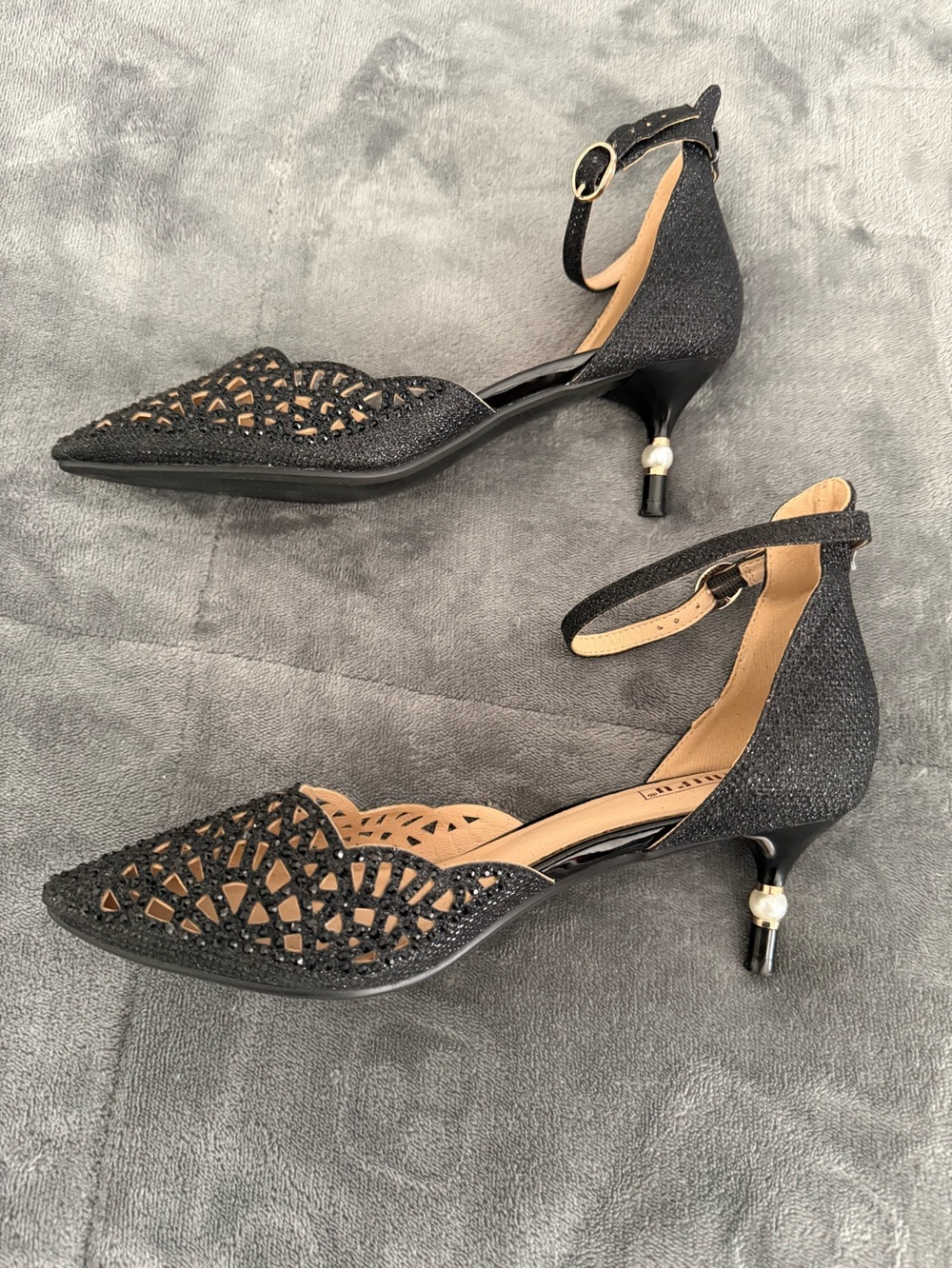 Black Heels With Ankle Strap